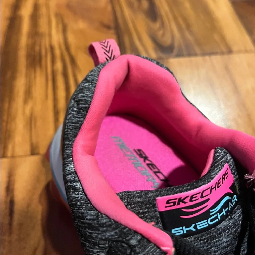 Skechers Charcoal and Pink Walking Shoes - Picture 4 of 8